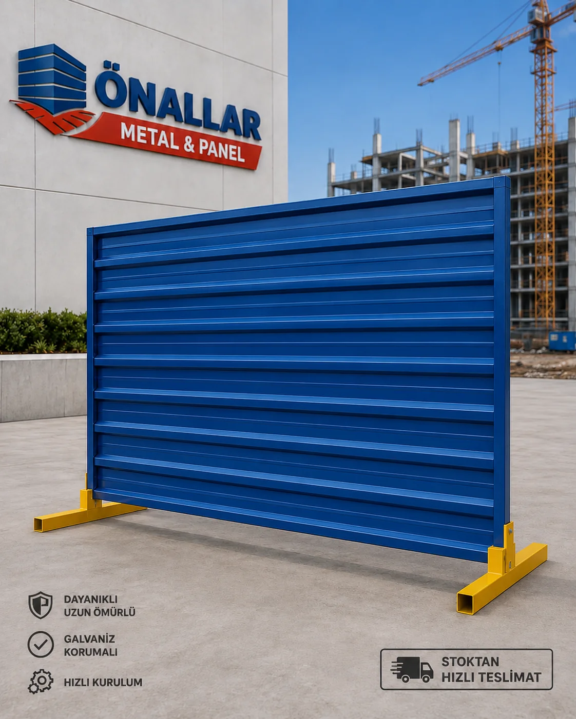 Önallar Metal & Panel mavi trapez panel ürünü